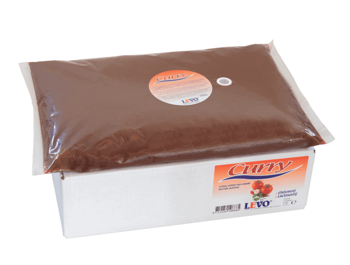 Currysaus Levo doos 2 zakken x 5 liter