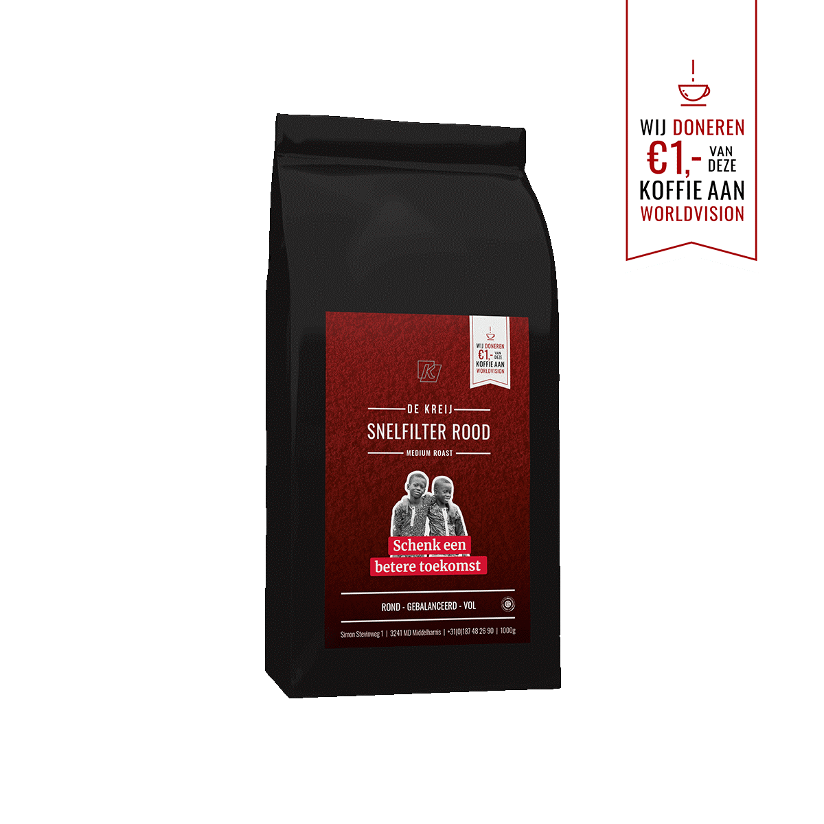 Snelfilter koffie De Kreij zak 1 kg
